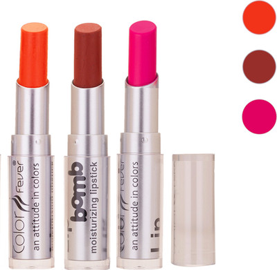 

Color Fever Delhi Ki Mashoor Lipstick 347(Orange, Brick Red, Neon Pink, 9.6 g)