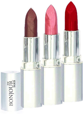 

Bonjour Paris Professional 038 Coffee,Light Pink,Red Lipstick(Coffee, Light Pink, Red, 11.4 g)