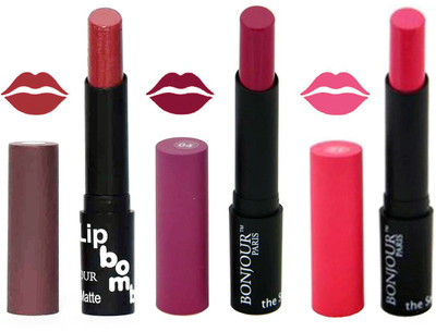 

Bonjour Paris Super Matte Lipstick Combo 108(Multicolor,, 10.5 g)