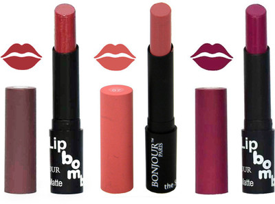 Bonjour Paris Super Matte Lipstick Combo 145(Multicolor,, 10.5 g)
