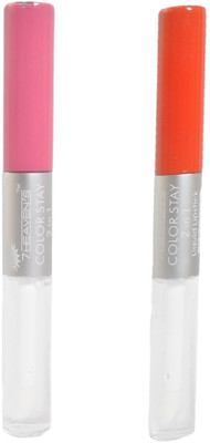 

7 Heaven's Color Stay 2 In 1 Waterproof Liquid Lipstick(Shade-(SatinPink-05 Morange-13))