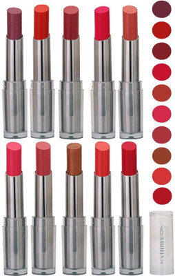 

Rythmx Lipstick All Color Makeup Combo Kit (Pack of 10) 1016(Shade - 56)