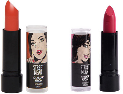 

Street Wear Pink Pirouette & XoXo Setof2 Lipstic(Multicolor, 4 g)