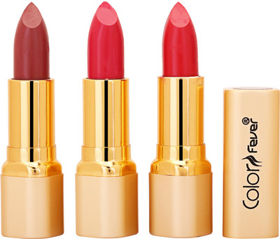 

Color Fever Non Transfer Premium Soft Matte Lipstick Set of 3 ( Mauve Neon Red Colors) 050(Multicolor, 12.6 g)