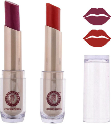 

COLORS QUEEN Glam Lipstick (Light mauve, Red)(CQ-103)