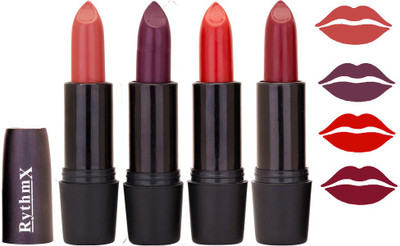 

Rythmx Spark Color Peach ,Purple,Red,Mahroon Shades Lipstick Combo 9865(Peach)