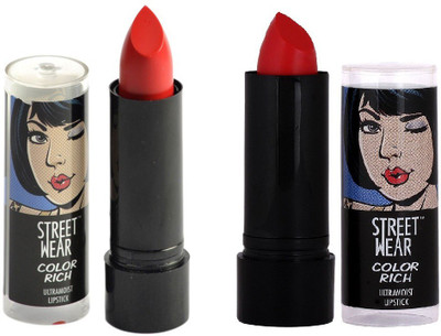 

Street Wear Fire Ex & Very Vampire Setof2 Lipstick(Multicolor, 4 g)