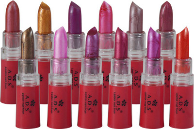 

ADS Lipstick Matte Finish Pack of 12(PGGP-B, 4 g)