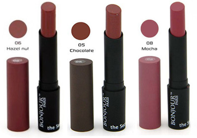 

Bonjour Paris Color Cap Lipstick 05-06-08(Multicolor, 10.2 g)