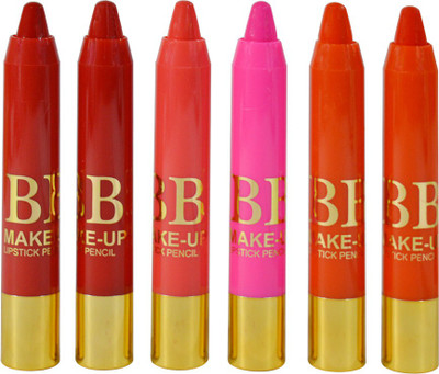 

B&B Make Up Matt Lipstick Pencil Pack of 6(ORA-A2, 4 g)
