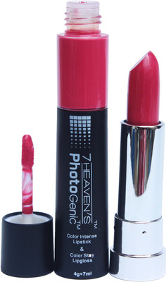 

7 Heaven's Color Intense Lipstick & Color Stay Lip Gloss(Deep Raspberry, 7 ml)