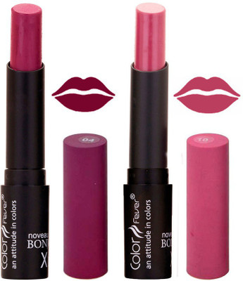

Color Fever Purple Creamy Matte Offer Lipstick Set-04-10(Purple, Wine)