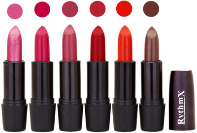 

Rythmx Multi Shade Soft Matte Lipstick (Pack of 6) 995(Shade - 035)