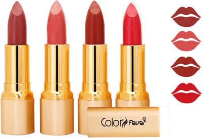 Flipkart - Color Fever Exclusive Long Lasting Intense Wear Matte Lipstick (Multicolor) 93(Dry Orange, Mauve, Peach, Red, 16.8 g)