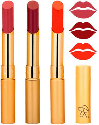 

Rythmx Mauve+Mahroon+Orange Color Lipstick Combo 305(Multicolor,)