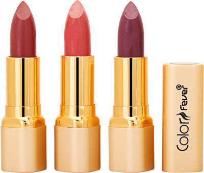 

Color Fever Non Transfer Premium Soft Matte Lipstick Set of 3 ( Mauve Peach Plum Colors) 021(Multicolor, 12.6 g)