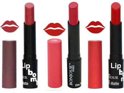 

Bonjour Paris Super Matte Lipstick Combo 204(Multicolor,, 10.5 g)