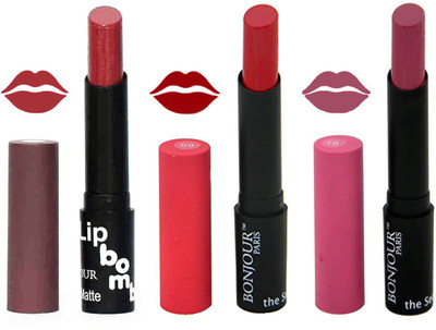 

Bonjour Paris Super Matte Lipstick Combo 161(Multicolor,, 10.5 g)