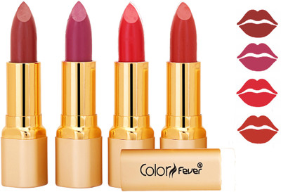 

Color Fever Exclusive Long Lasting Intense Wear Matte Lipstick (Multicolor) 52(Mauve, Plum, Red, Orange, 16.8 g)
