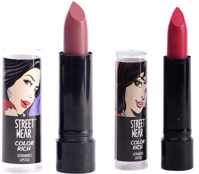 

Street Wear PS Sexy & XoXo Setof2 Lipstic(Multicolor, 4 g)