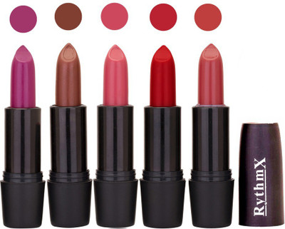 

Rythmx Hi-Defination Matte Lipstick (Pack of 5) 2154(Multicolor,, 20 g)