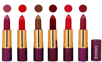 Rythmx Long Lasting Lipstick (Pack of 6) 1835(Sahde-0138)
