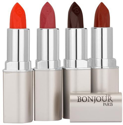 

Bonjour Paris Orange Lipstick Combo 23 48 61 63(Orange, Red, Mahroon, Nude, 16 g)