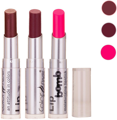 

Color Fever New Delhi Girls Selected Color Lipstick 80(Brown, Wine, Neon Pink, 9.6 g)