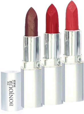 

Bonjour Professional 0269 Coffee Sweet RedPeach Lipstick(Sweet Red, Coffee, Peach, 11.4 g)