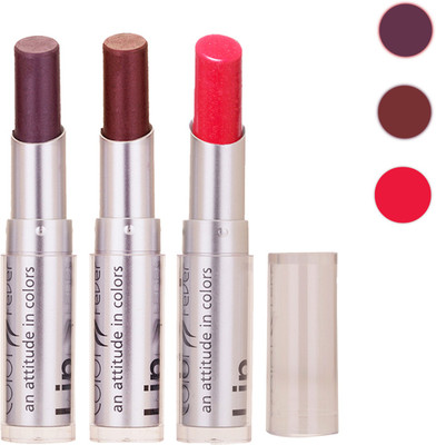 

Color Fever New Delhi Girls Selected Color Lipstick 45(Plum, Brown, Pink, 9.6 g)