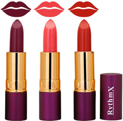 

Rythmx Rich creme Lipstick In Mauvish Purple,Peaches Pink,NeonPink Shades 560(Pink)