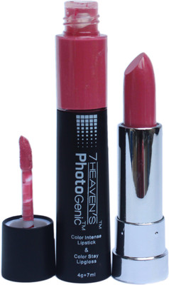 

7 Heaven's Color Intense Lipstick & Color Stay Lip Gloss(Bountyful Blush, 7 ml)