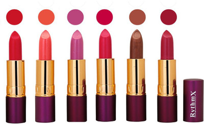 

Rythmx Long Lasting Lipstick(Red,Peach,Purple,Pink,Brown,Mazanta, Pack of 6)(Red,Peach,Purple,Pink,Brown,Mazanta)