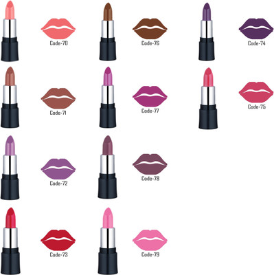 

Skin Absolute Combo Pack Of 10 Lipsticks(70,71,72,73,74,75,76,77.78,79, 35 g)