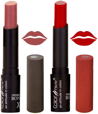 

Color Fever Purple Creamy Matte Offer Lipstick Set-05-09(Chocolate, Red, 7 g)