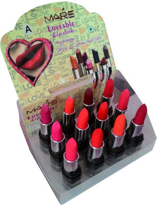 

Mars Beauty Loveable Long Lasting Lipstick-BV-PAck of 12(Multicolor, 3.8 g)