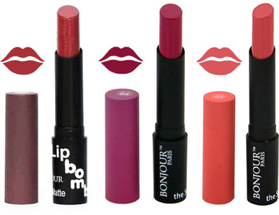 

Bonjour Paris Super Matte Lipstick Combo 110(Multicolor,, 10.5 g)