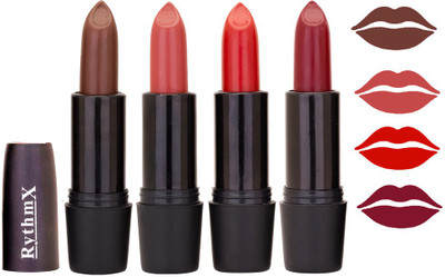 

Rythmx Spark Color Brown,Lite Brown,Red,Mauve Shades Lipstick Combo 9853(Red)