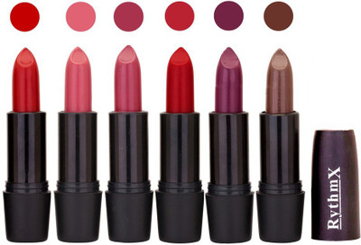 

Rythmx Multi Shade Soft Matte Lipstick (Pack of 6) 984(Shade - 024)