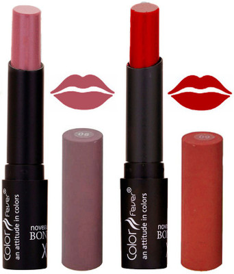 

Color Fever Dark Nude Creamy Matte Offer Lipstick Set-08-09(Dark Nude, Red, 7 g)