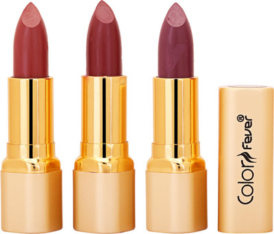 

Color Fever Non Transfer Premium Soft Matte Lipstick Set of 3 ( Mauve Mauve Plum Colors) 032(Multicolor, 12.6 g)