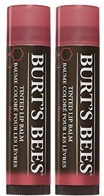 

Burt's Bees 100% Natural Moisturizing Tinted Lip Balm, Rose (Pack of 2)(Rose)