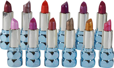 

ADS Colour Glow Lipstick Pack of 12(POUR-B, 4 g)