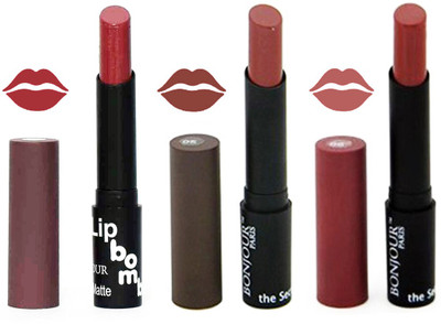 

Bonjour Paris Super Matte Lipstick Combo 115(Multicolor,, 10.5 g)