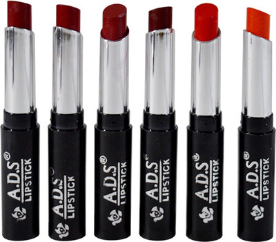 

ADS Glossy Lipstick Pack of 6(GPTGU-B4, 3 g)
