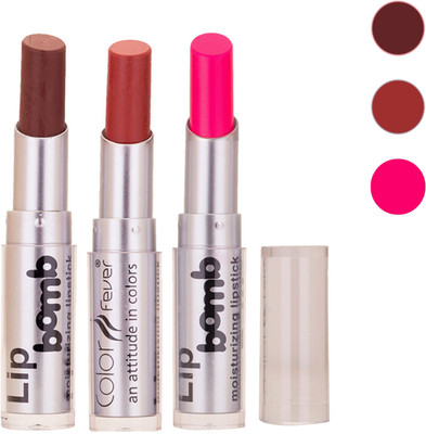 

Color Fever New Delhi Girls Selected Color Lipstick 195(Brown, Brick, Neon Pink, 9.6 g)