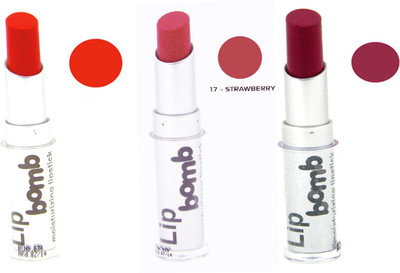 

Color Fever Bomb Matte Lipstick 16-17-18(Romance, Strawberry, Orange, 12 g)