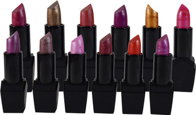 

ADS Multicolour Lipstick Pack of 12(POPT-A, 4 g)