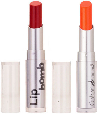 

Color Fever Creamy Matte Limited Offer77160405Dark Red, Neon Orange Lipstick Set(Dark Red, Neon Orange, 6.4 g)