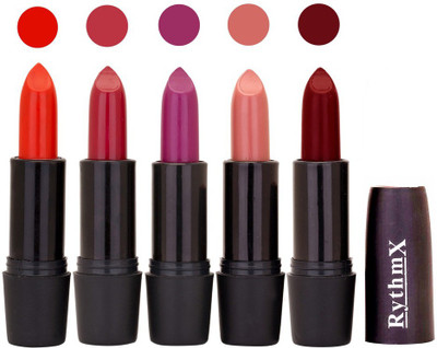 

Rythmx Hi-Defination Matte Lipstick (Pack of 5) 2160(Multicolor,, 20 g)